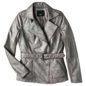 Mossimo Faux Leather Moto Jacket with Belt